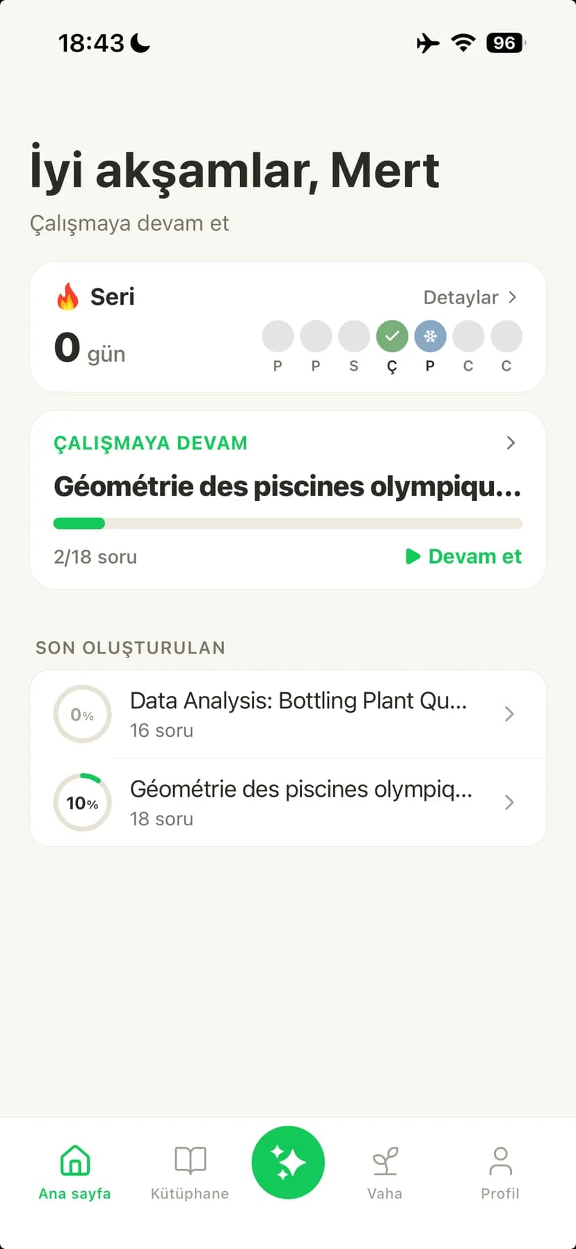 Vahai · Günlük çalışma