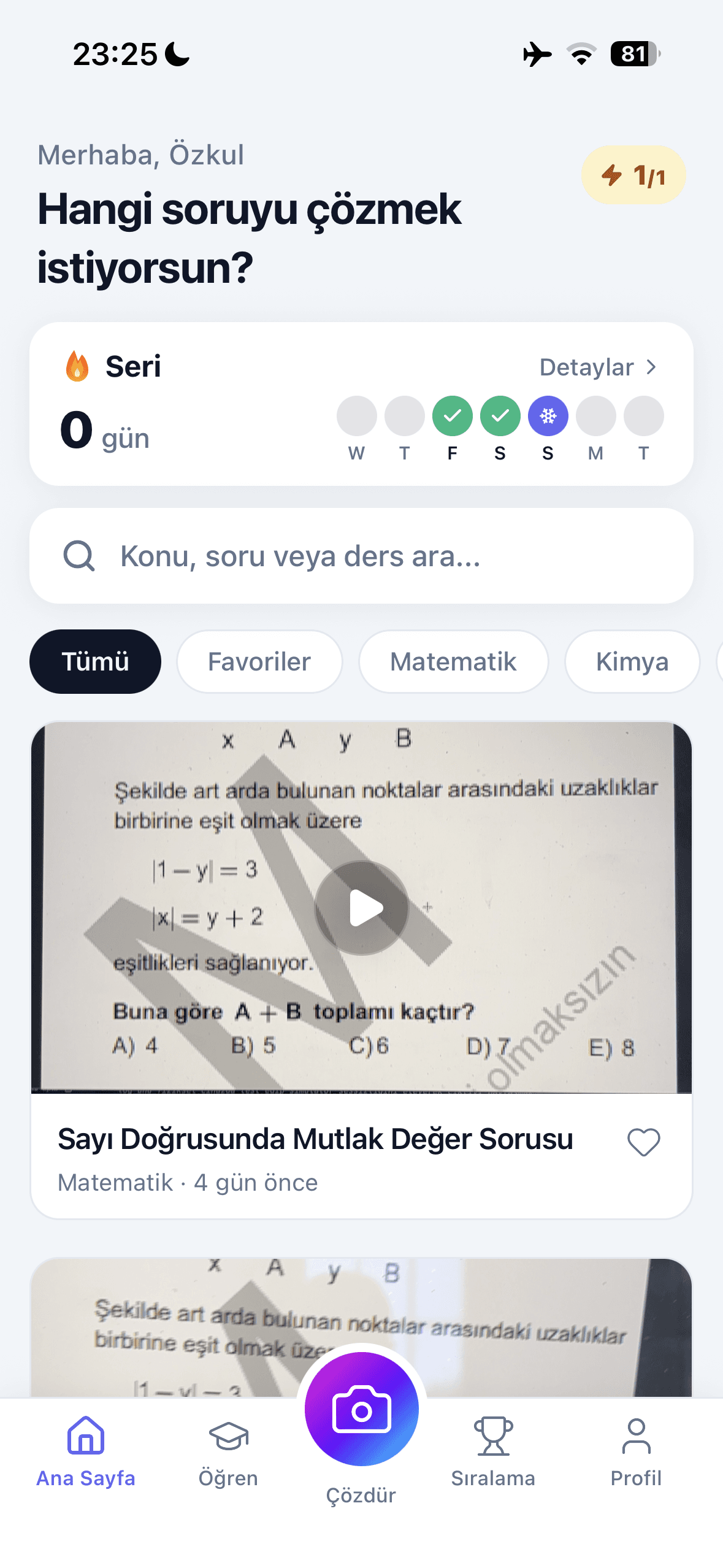 Solvi · Soruyu tara